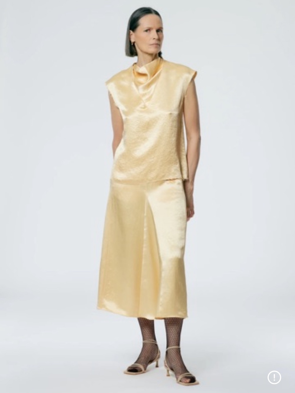 Tibi Sion Satin Godet Midi Skirt - Picture 4 of 6